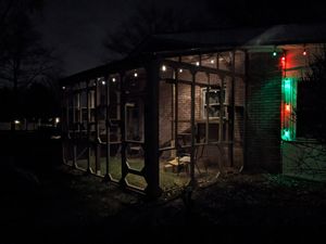 Cozy catio under night's glow